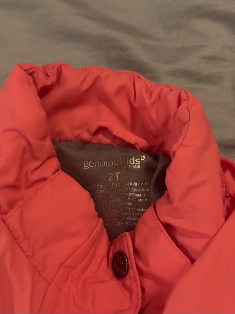 OshKosh B'gosh Coral Puffer Jacket for Kids
